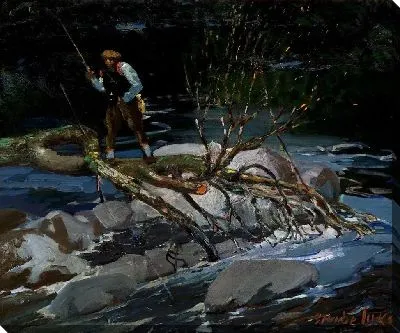 Ловля Форели, "Визгун", Озеро Россиньоль, Новая Шотландия