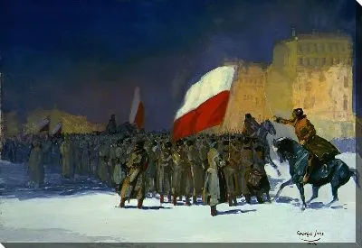 Картина Чехословацкая армия входит во Владивосток, Сибирь, в 1918 году