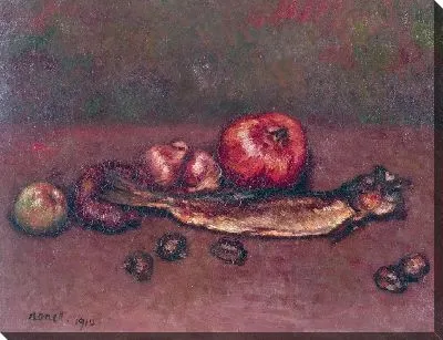 Натюрморт с луком и селёдкой