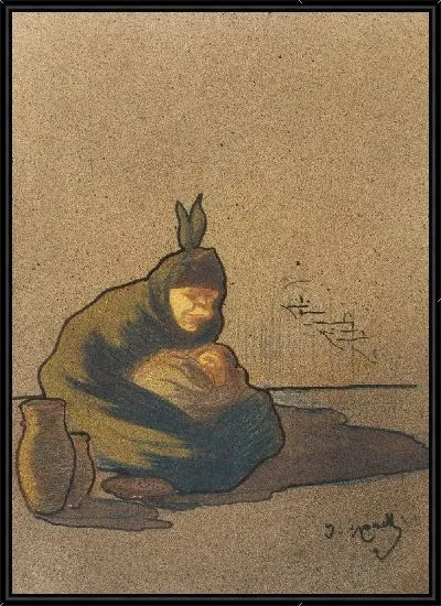 Картина Старая женщина и ребёнок