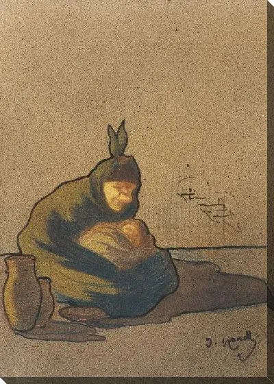 Картина Старая женщина и ребёнок