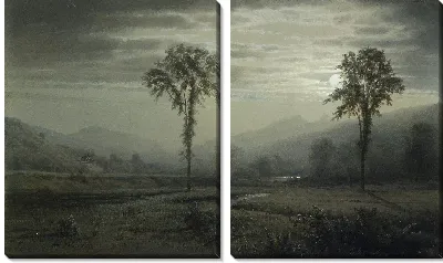 Картина Лунный свет на горе Лафайет, штат Нью-Гэмпшир