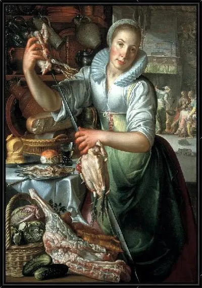 Картина Служанка на кухне