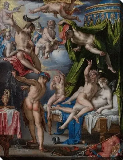 Картина Марс и Венера удивлены вулканом