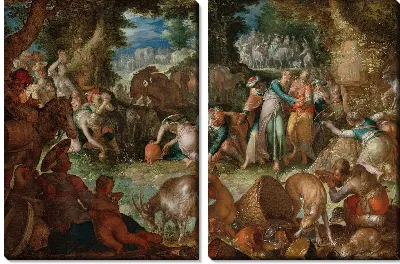 Моисей ударяет по скале