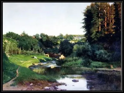 Деревня на берегу речки (The village on the banks of the river)