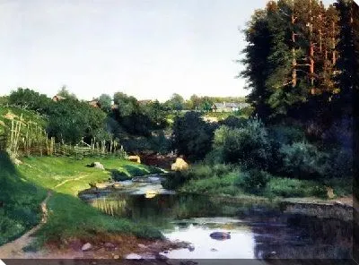 Деревня на берегу речки (The village on the banks of the river)