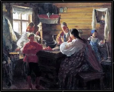 Картина Зимним вечером (Winter evening)