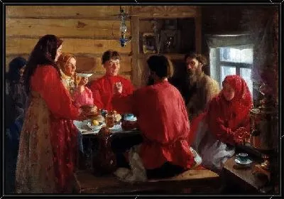 Картина В крестьянской избе (In the peasant's hut)