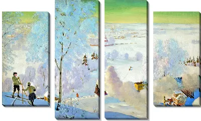 Картина Лыжники №9