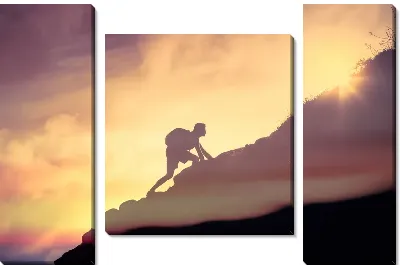 Модульная картина Мотивирующий постер о подъеме в гору