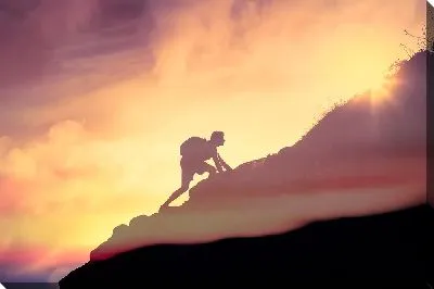 Постер Мотивирующий постер о подъеме в гору