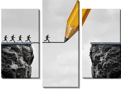 Модульная картина Лидер рисует путь