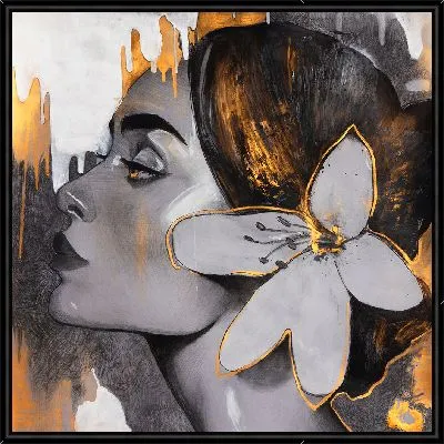 Картина Девушка с цветком в волосах