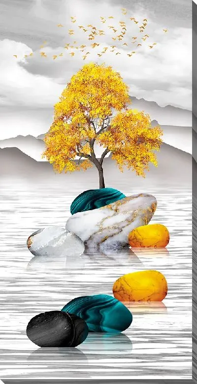 Постер Золотое дерево и драгоценные камни