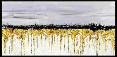 Картина Абстракция с золотыми тонами