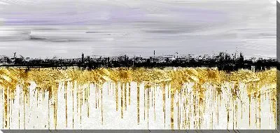 Постер Абстракция с золотыми тонами