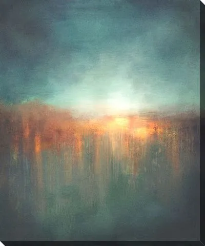 Картина маслом Абстракция с золотым свечением