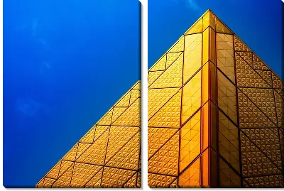 Модульная картина Золотой фасад