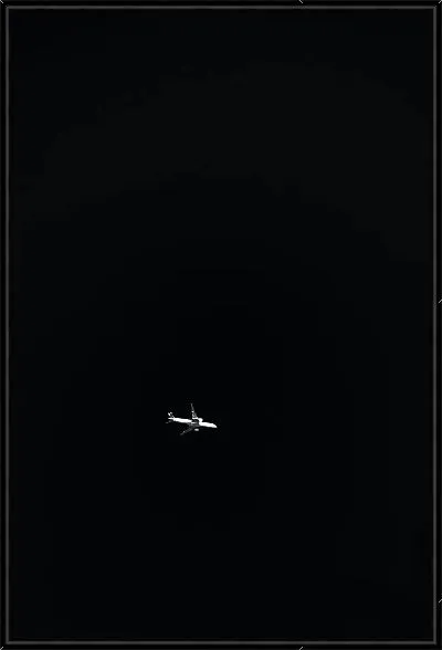 Картина Самолет на черном фоне