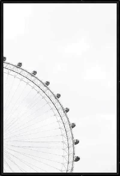 Картина Колесо обозрения на сером фоне