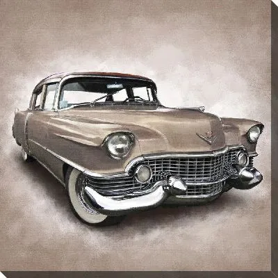 Картина маслом Коричневая ретро-машина