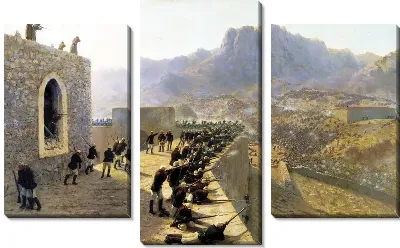 Картина Отбитие штурма крепости Баязет (Penalties storming the fortress Bajazet)