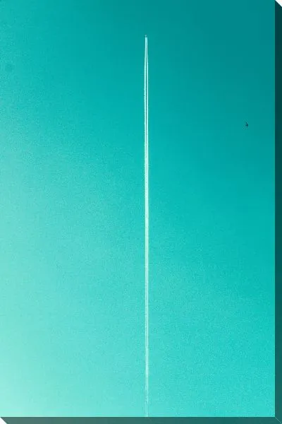 Постер След от летящего самолета