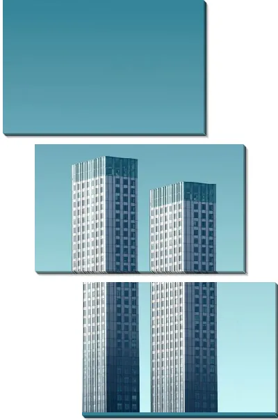 Модульная картина Два небоскреба-близнеца