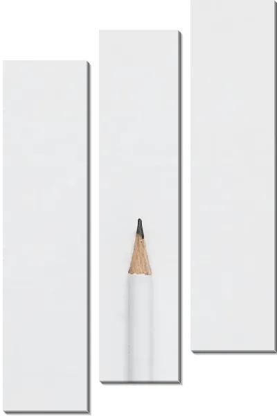 Модульная картина Белый карандаш на светлом фоне
