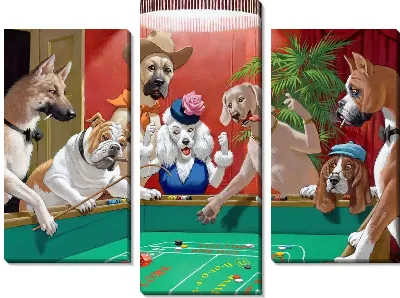 Картина Собаки играют в карты оригинал
