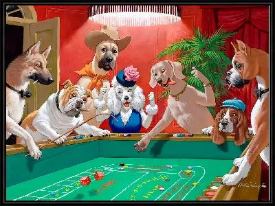 Картина Собаки играют в карты оригинал