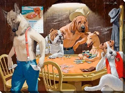Собаки играют в карты
