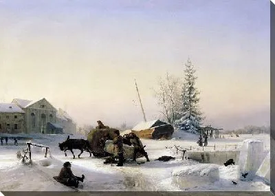 Картина Возка льда (Ice sledge)