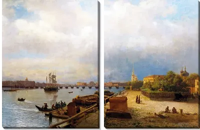 Картина Вид на Неву и Петропавловскую крепость (View of the Neva and the Peter and Paul Fortress)