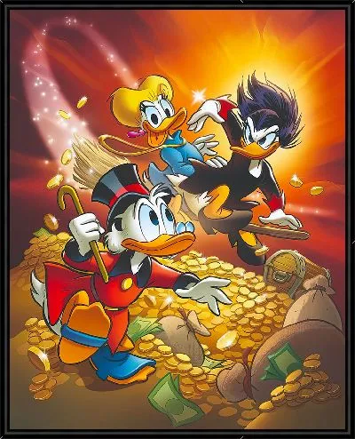 Картина Скрудж Макдак с деньгами