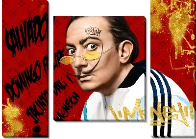 Модульная картина Сальвадор Дали на новый лад