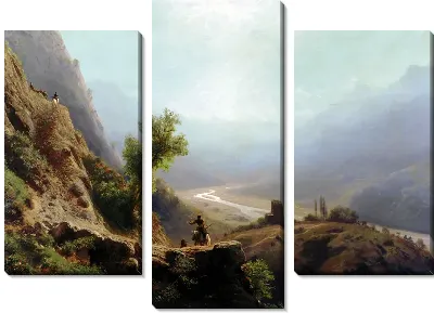 Картина В горах Кавказа (In the mountains of the Caucasus)