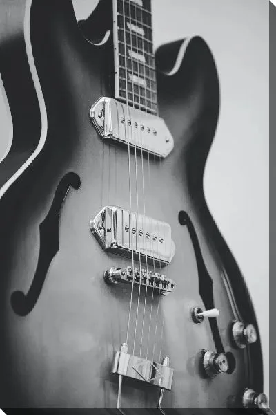 Постер Рок гитара в черно-белых тонах