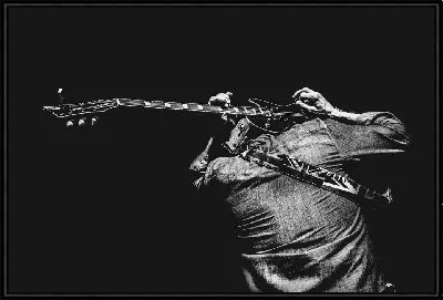 Картина Игра рок музыканта на гитаре