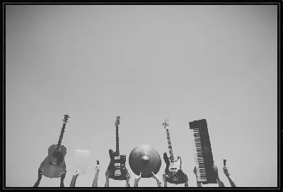 Картина Музыкальные инструменты рок концерта