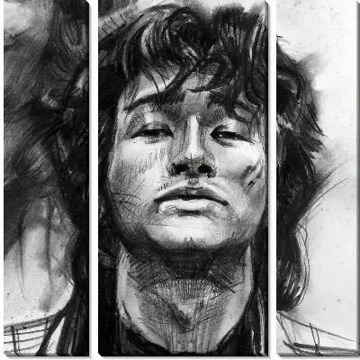Модульная картина Портрет Виктора Цоя