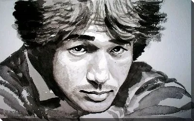 Портрет советского рок музыканта Виктора Цоя