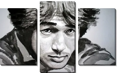 Портрет советского рок музыканта Виктора Цоя