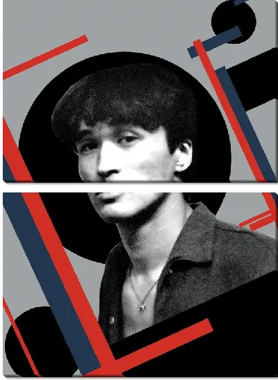 Модульная картина Виктор Цой  - портрет