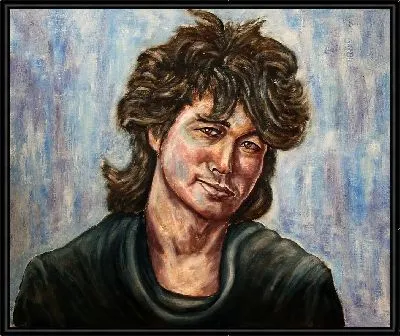 Портрет рок музыканта Виктора Цоя  (группа "Кино")