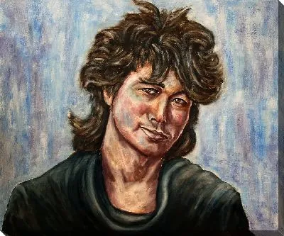 Портрет рок музыканта Виктора Цоя  (группа "Кино")