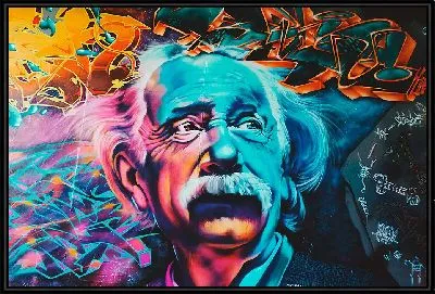 Картина Граффити с Эйнштейном