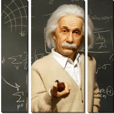 Модульная картина Восковая фигура Эйнштейна