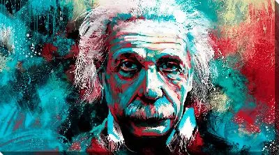 Постер Портрет Альберта Эйнштейна в современном стиле